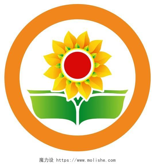 太阳向日葵标志LOGO模板设计花朵标志茶餐厅海报
